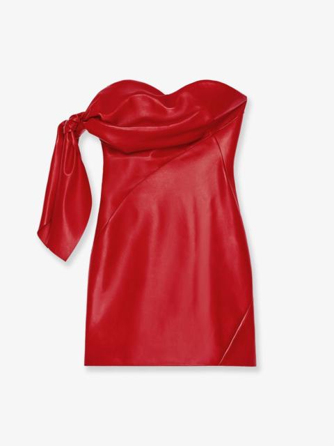 Givenchy Givenchy Women Leather Bustier Dress With Bow Detail