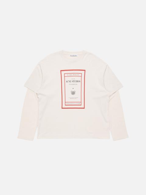 Acne Studios Layered graphic t-shirt - Warm beige