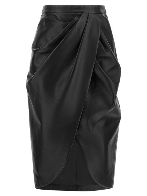 Balmain Balmain Women Leather Skirt