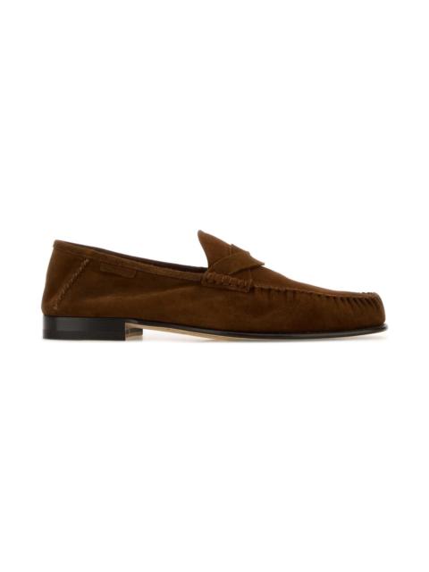 TOM FORD Brown Suede Loafers
