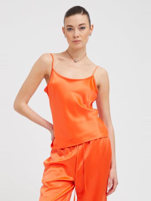 SPRWMN ORANGE SILK SPAGHETTI STRAP CAMI