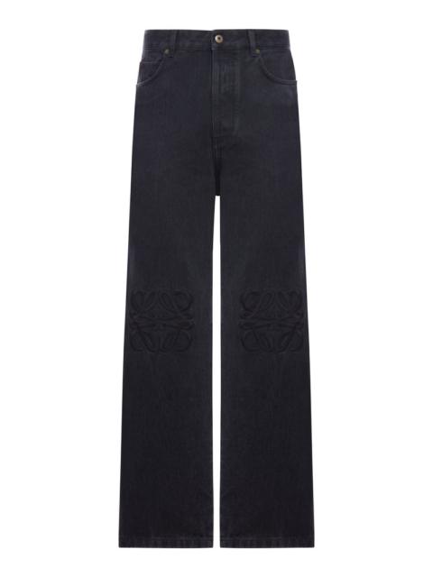 Loewe Loewe Men Anagram Baggy Jeans In Denim