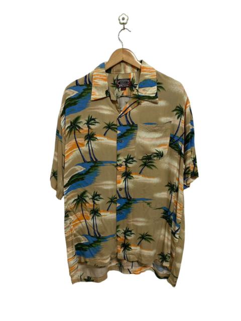 Other Designers Aloha Wear - Vintage Piko Hawaiian Longboard Wear Rayon Shirt