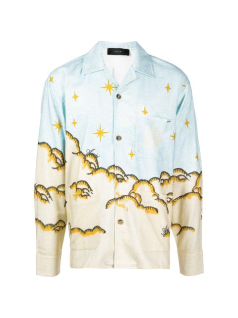 AMIRI Sunscape-print cotton shirt