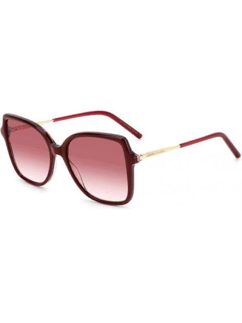 CAROLINA HERRERA Carolina Herrera Pink Gradient Square Ladies Sunglasses HER 0179/S 06K3/3X 55