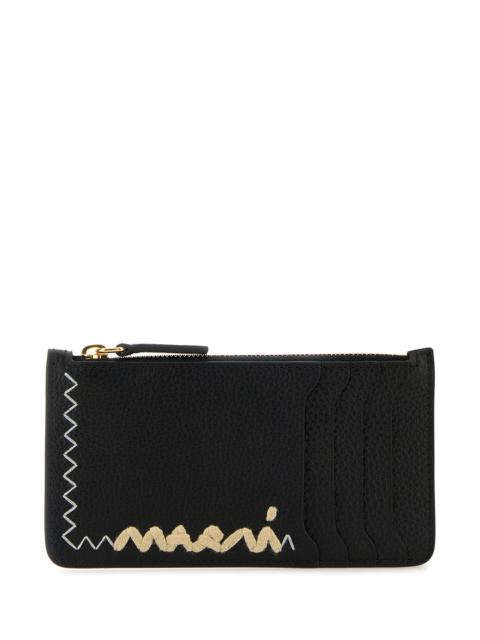 Marni Black leather card holder