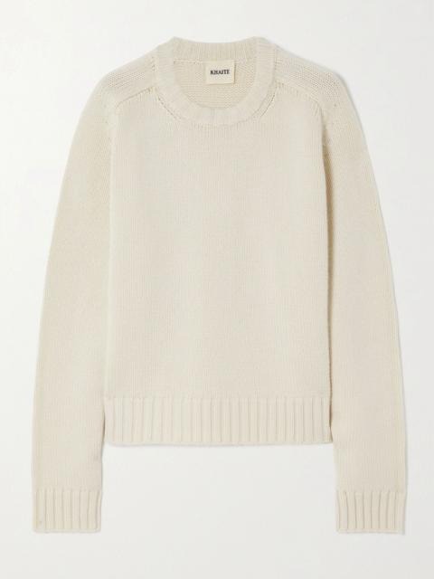 KHAITE Mae cashmere sweater Off-white