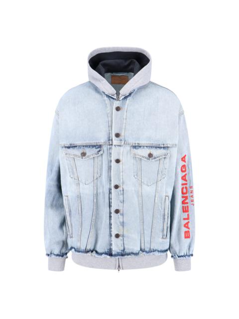 BALENCIAGA Denim Sweatshirt Jacket