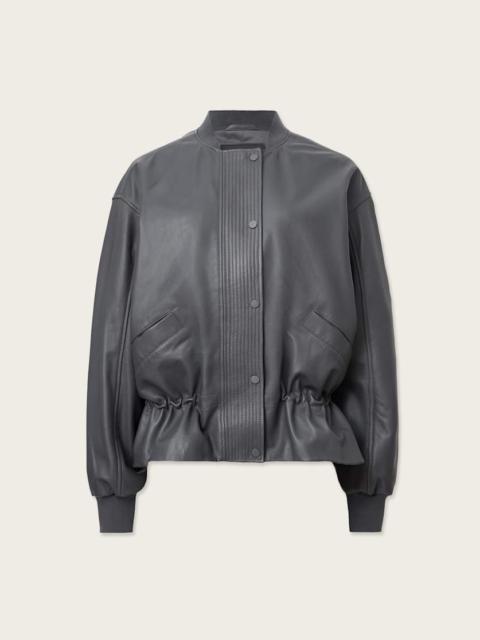 ALLSAINTS SOFI DRAWSTRING LEATHER BOMBER JACKET