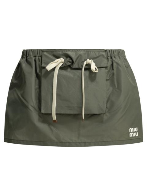 Miu Miu Miu Miu Cargo Miniskirt Green Women