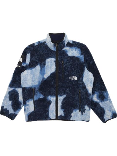Supreme Supreme x The North Face Bleached Denim Print Fleece Jacket 'Indigo'