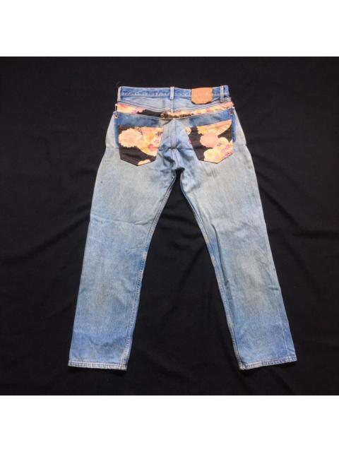 Other Designers Distressed Denim - Vintage Levis 501 Custom Patchwork Japan Motif Reconstruct