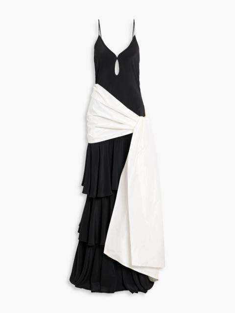 Johanna Ortiz Bird of Night two-tone silk-crepe and poplin maxi dress
