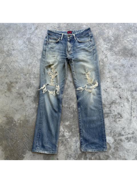 Other Designers Archival Clothing - THRASHED💥 Vintage Japanese Distressed Jeans Denim Pants