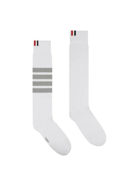 Thom Browne Lightweight Cotton 4-Bar Mid Calf Socks Women