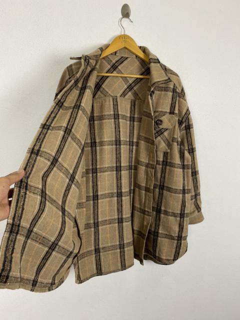 Other Designers Designer - GLEEFUL OVER SIZE FLANNEL JACKET
