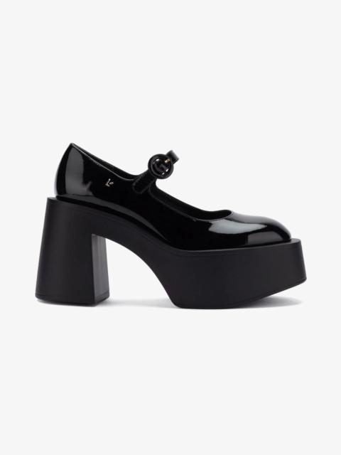 Larroudé Olivia Platform Pump In Black Patent Leather