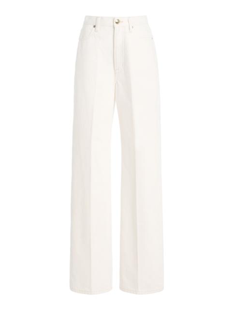 RÙADH The Quinn Selvedge High-Rise Straight-Leg Jeans white
