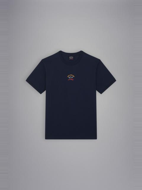 Paul & Shark COTTON T-SHIRT WITH GRAPHIC PRINT