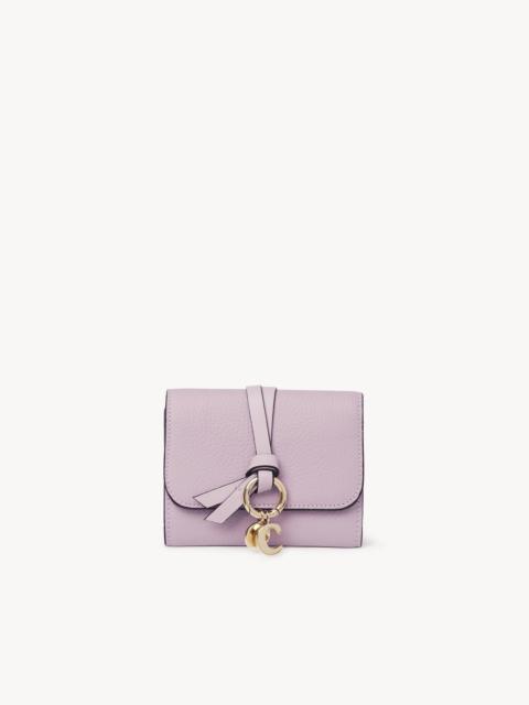 Chloé SMALL ALPHABET TRI-FOLD IN GRAINED LEATHER