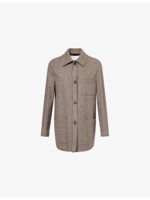 Harris Wharf London Chore Patterned Brushed Wool-Blend Jacket