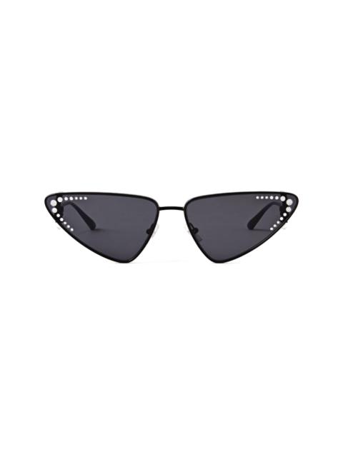 JIMMY CHOO Kristal triangle-frame sunglasses