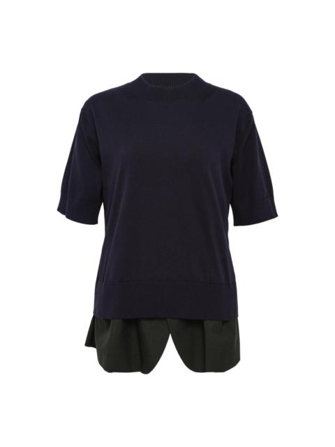 sacai Glen Check x Knit Pullover