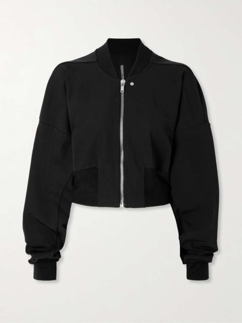 Jersey bomber jacket Black