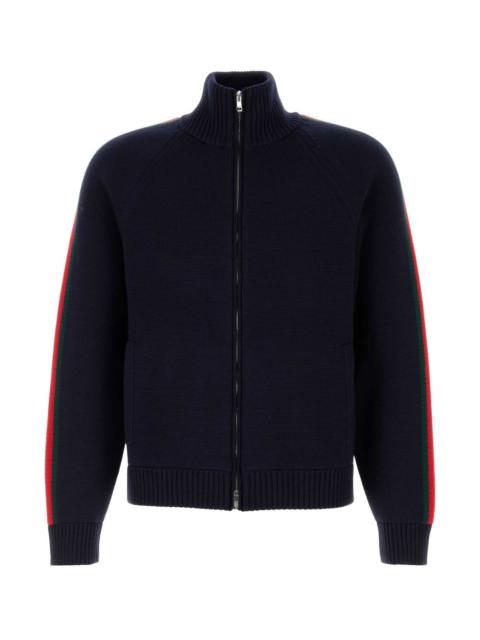 GUCCI Gucci Men Dark Blue Wool Cardigan