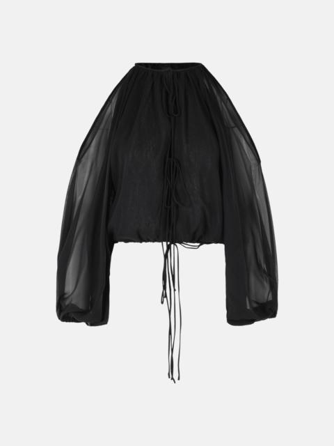 THE ANDAMANE BLACK SILK BLOUSE