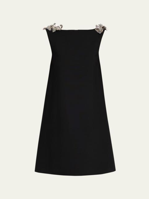 Oscar de la Renta Sleeveless Low-Back Mini Cocktail Dress