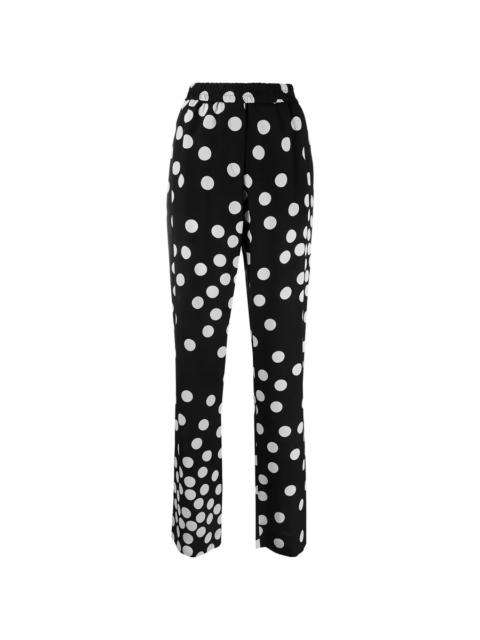 Valentino Valentino Garavani Polka-Dot Straight-Leg Trousers