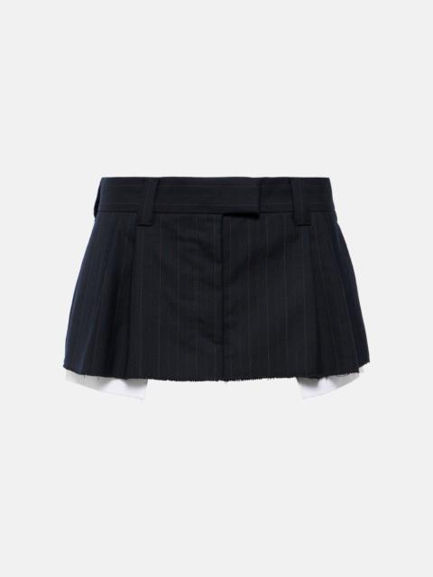 Miu Miu Pinstripe wool miniskirt