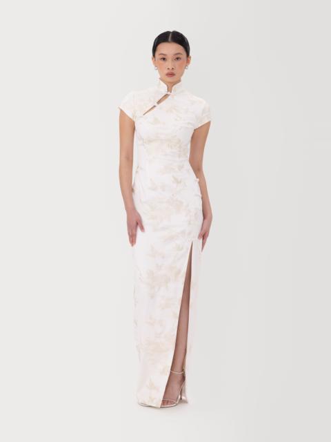 SAU LEE ISABELLA EMBROIDERED GOWN