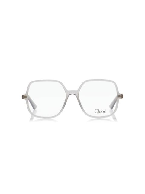 Chloé Judy Square-Frame Acetate Glasses grey