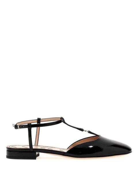 GUCCI DOUBLE G BALLET LEATHER FLATS