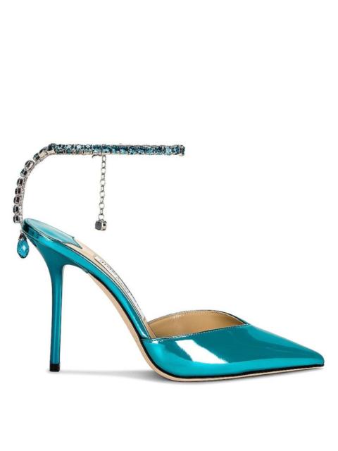 JIMMY CHOO Jimmy Choo Saeda 100 Metallic Leather Pumps