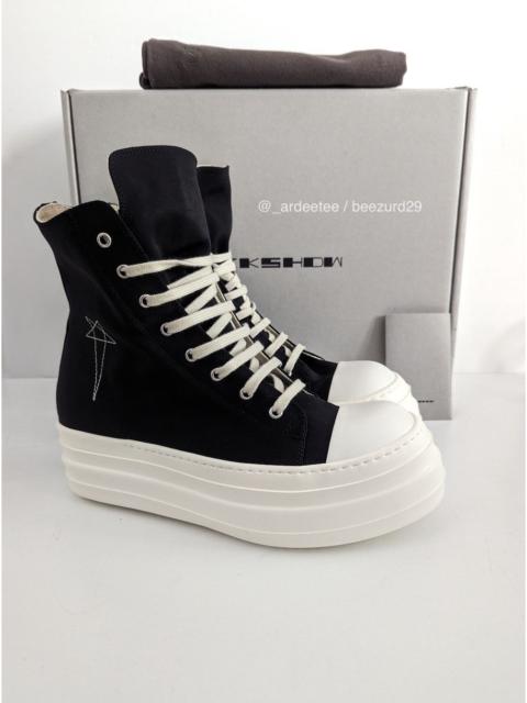 Rick Owens DRKSHDW *NEW* SS20 PENTAGRAM DOUBLE BUMPER RAMONES HIGH BLACK