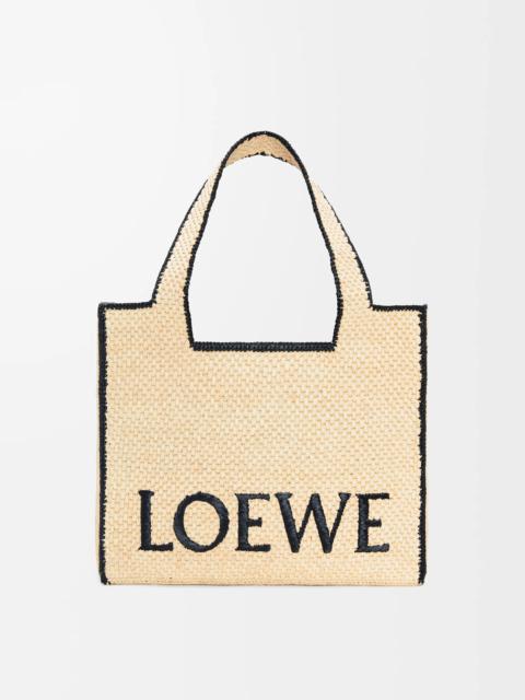Loewe Large LOEWE Font Tote in raffia
