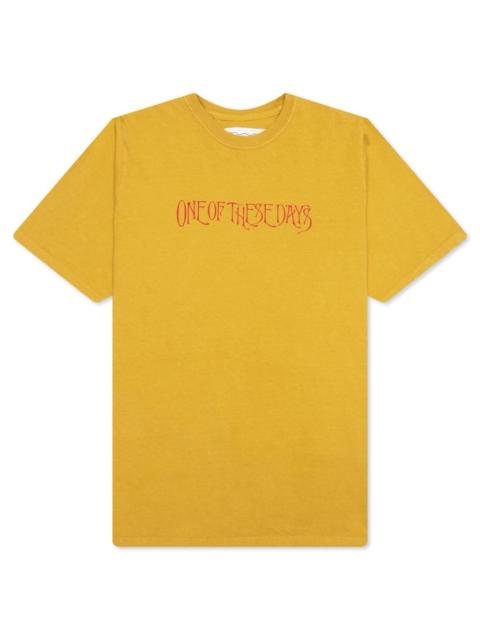One Of These Days WREATH OF ROSES TEE - MUSTARD