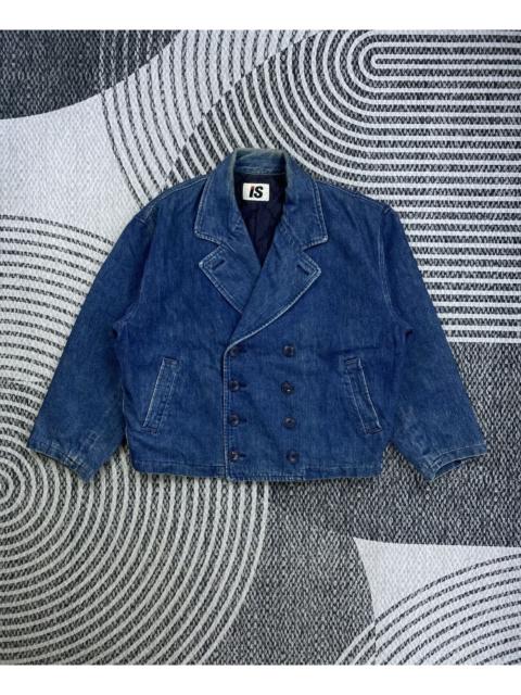 Other Designers Vintage Issey Miyake Double Breast Denim Jacket