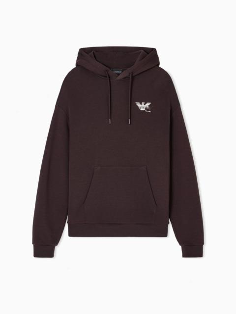 EMPORIO ARMANI ASV JERSEY TWILL SWEATSHIRT WITH A PLAYING CARDS PRINT