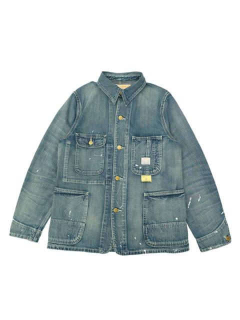 SUGAR CANE 11oz. BLUE DENIM - WORK COAT - AGED MODEL - SC15708