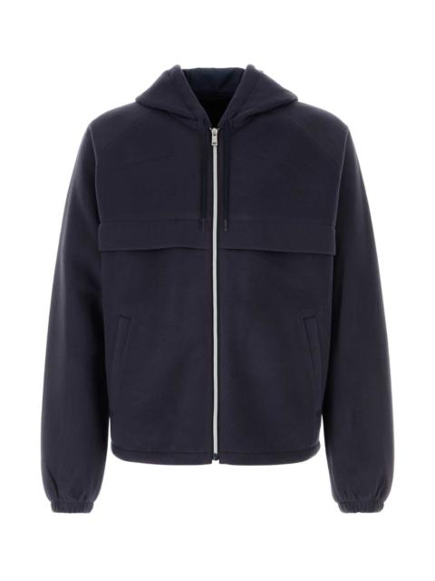 Prada Prada Men Navy Blue Pile Jacket