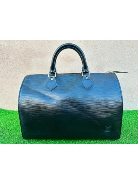 Louis Vuitton Authentic Louis Vuitton Black Epi Leather Speedy 30 Handbag