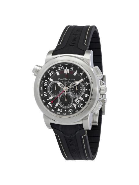Other Designers Carl F. Bucherer Patravi Traveltec Chronograph Automatic Chronometer Black Dial Men's Watch 00.10620