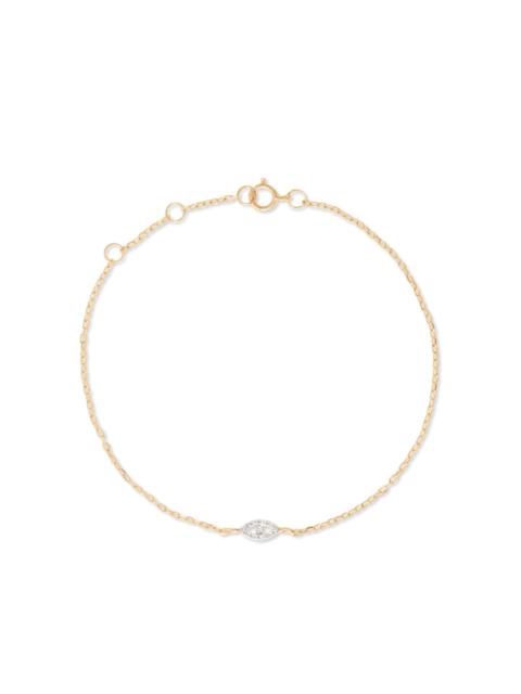STONE AND STRAND Teeny Diamond Evil Eye Bracelet