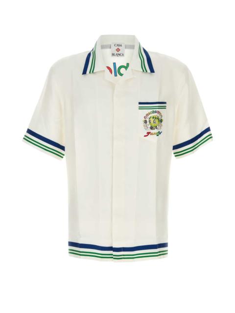 CASABLANCA Casablanca Men White Satin Shirt