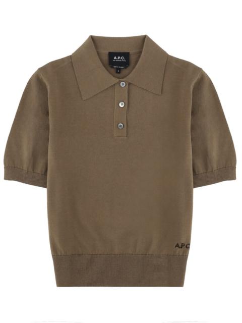 A.P.C. COTTON POLO SHIRT WITH LOGO
