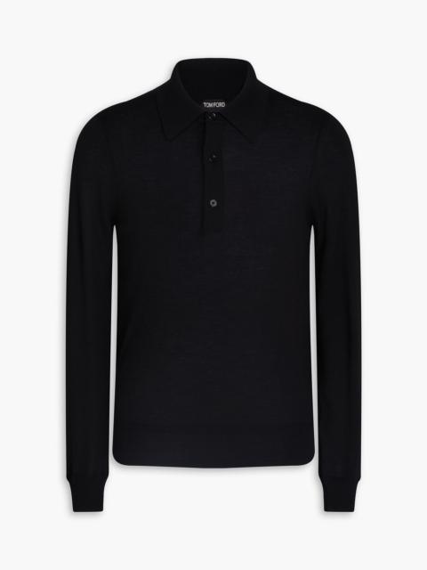 TOM FORD Cashmere and silk-blend polo sweater